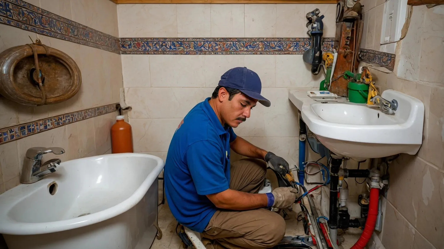 Emergency plumbing repair service for blocked drains slow sinks and hidden pipe problems