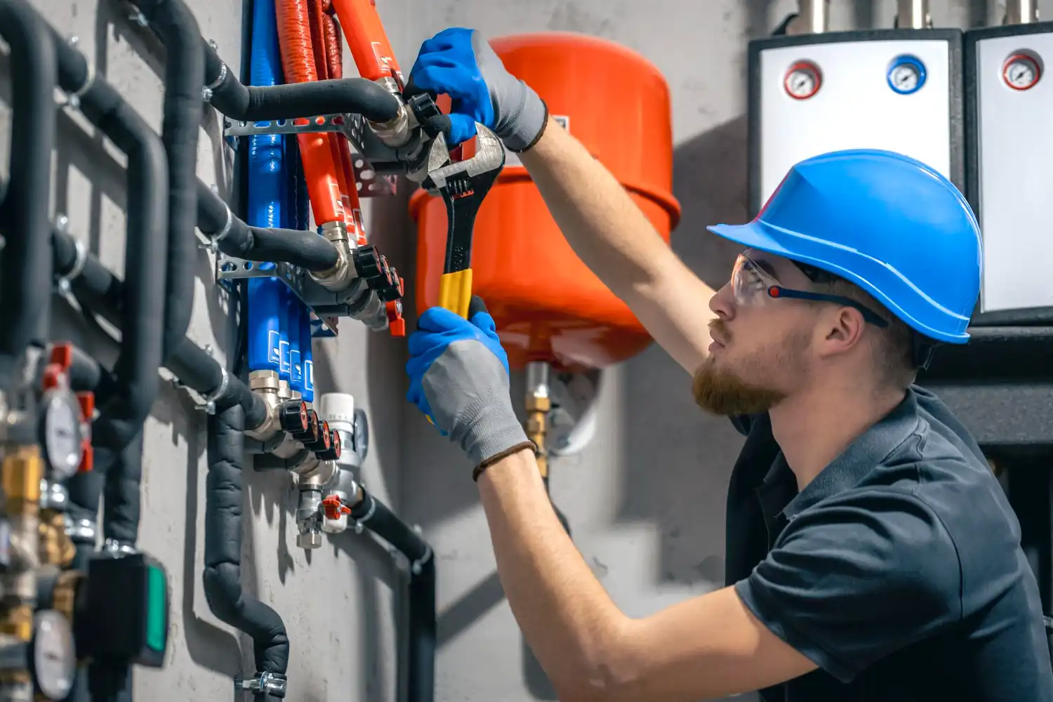 Professional gas safety check including boiler testing leak detection and certificate approval