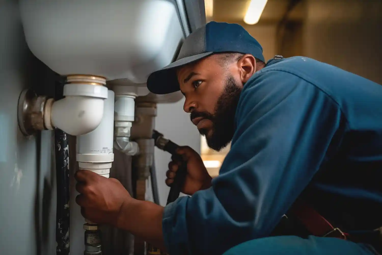 Experienced plumbing engineer working on commercial and residential plumbing systems